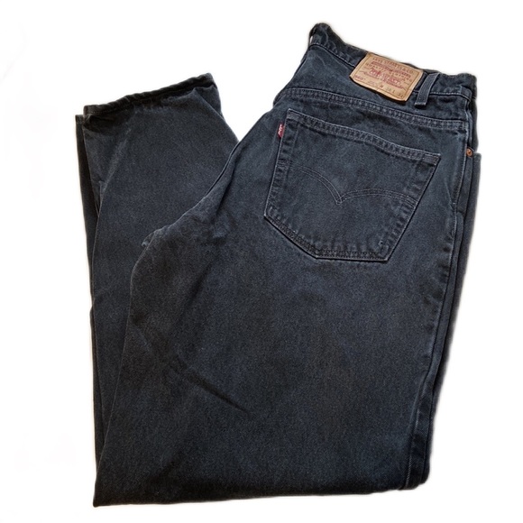 Vintage Levi’s 560 Black Denim Jeans 1998 Loose Fit Tapered Leg 38 x 34 - Picture 1 of 9
